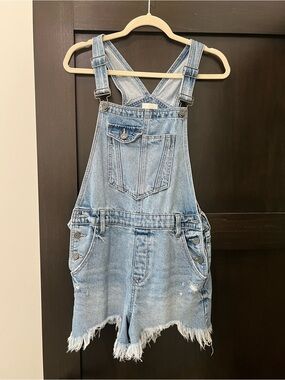 Hidden brand-Light Blue Denim Short Overalls - Jean Shorts sz M